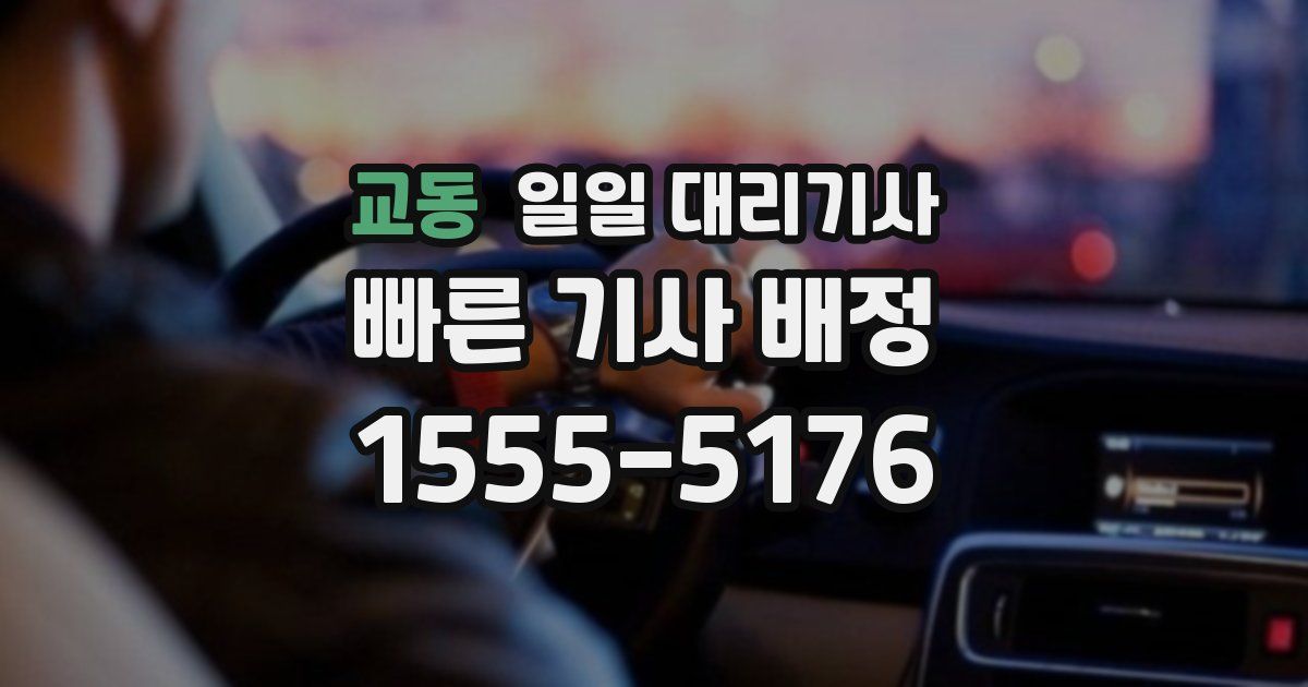 교동 일일 대리기사