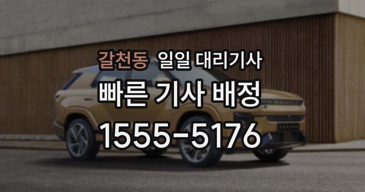 갈천동 일일 대리기사