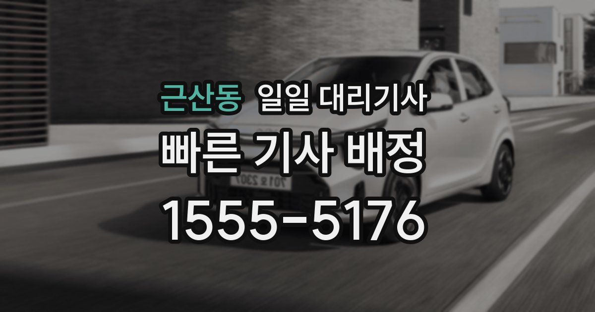근산동 일일 대리기사
