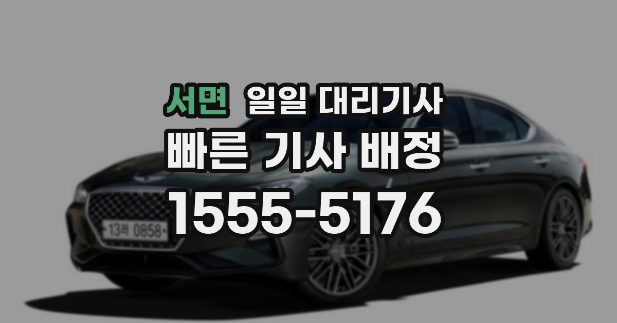 서면 일일 대리기사