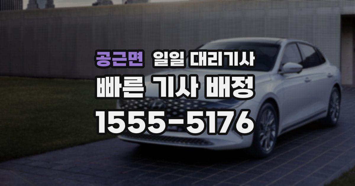 공근면 일일 대리기사