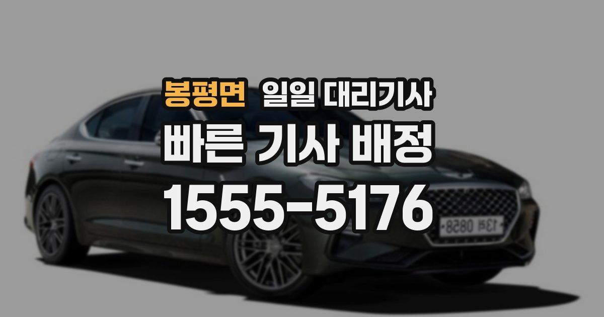봉평면 일일 대리기사