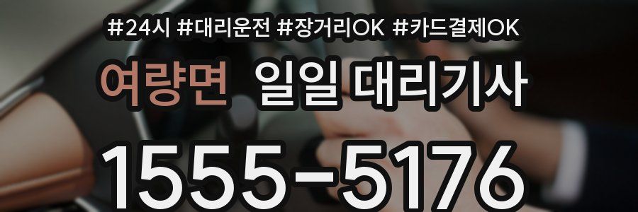 여량면 일일 대리기사