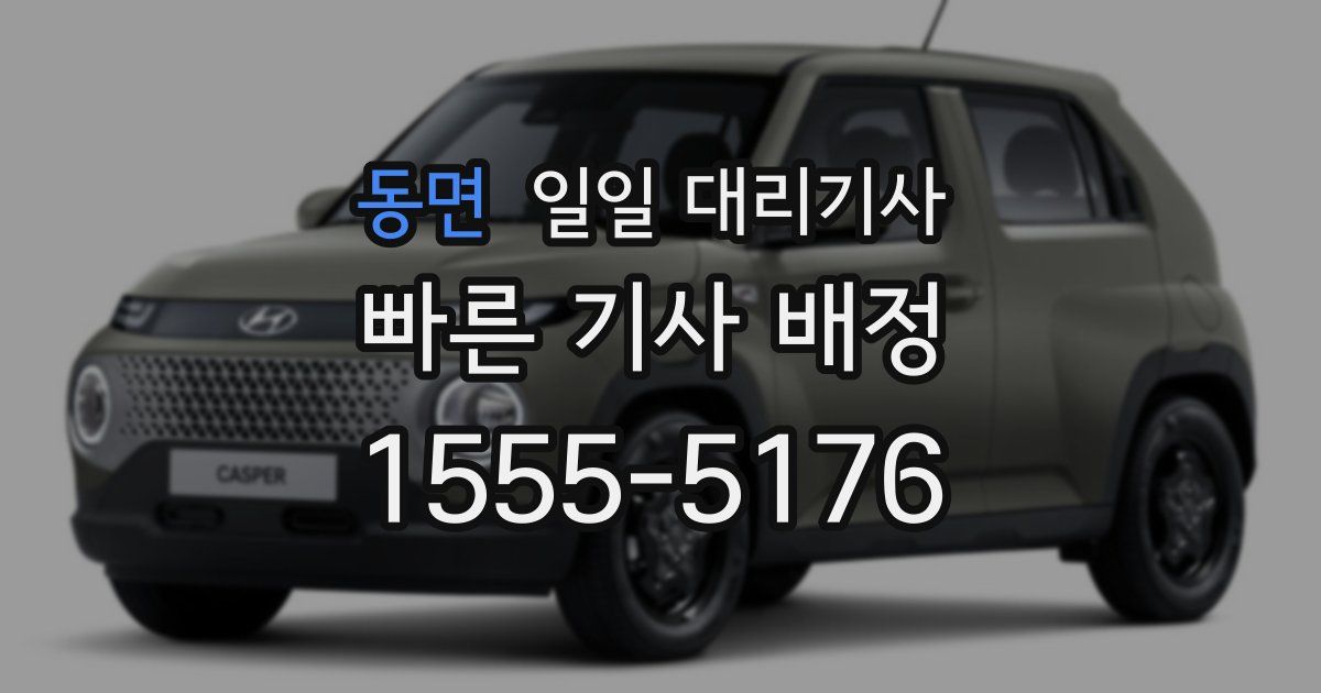 동면 일일 대리기사