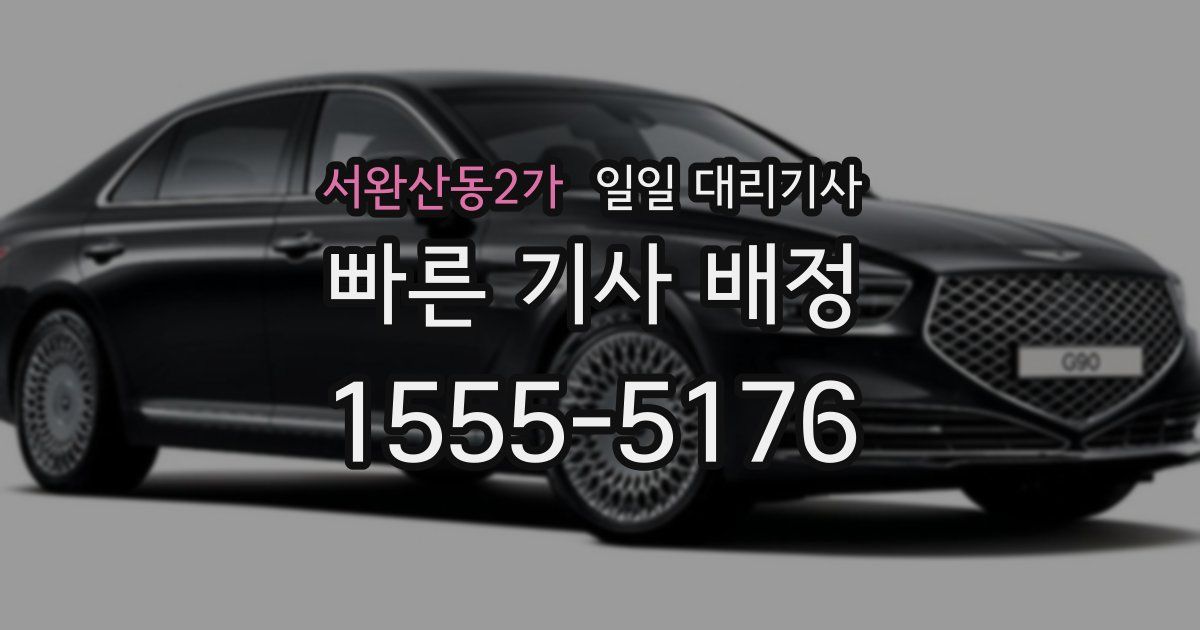서완산동2가 일일 대리기사