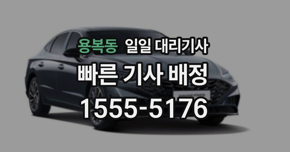 용복동 일일 대리기사