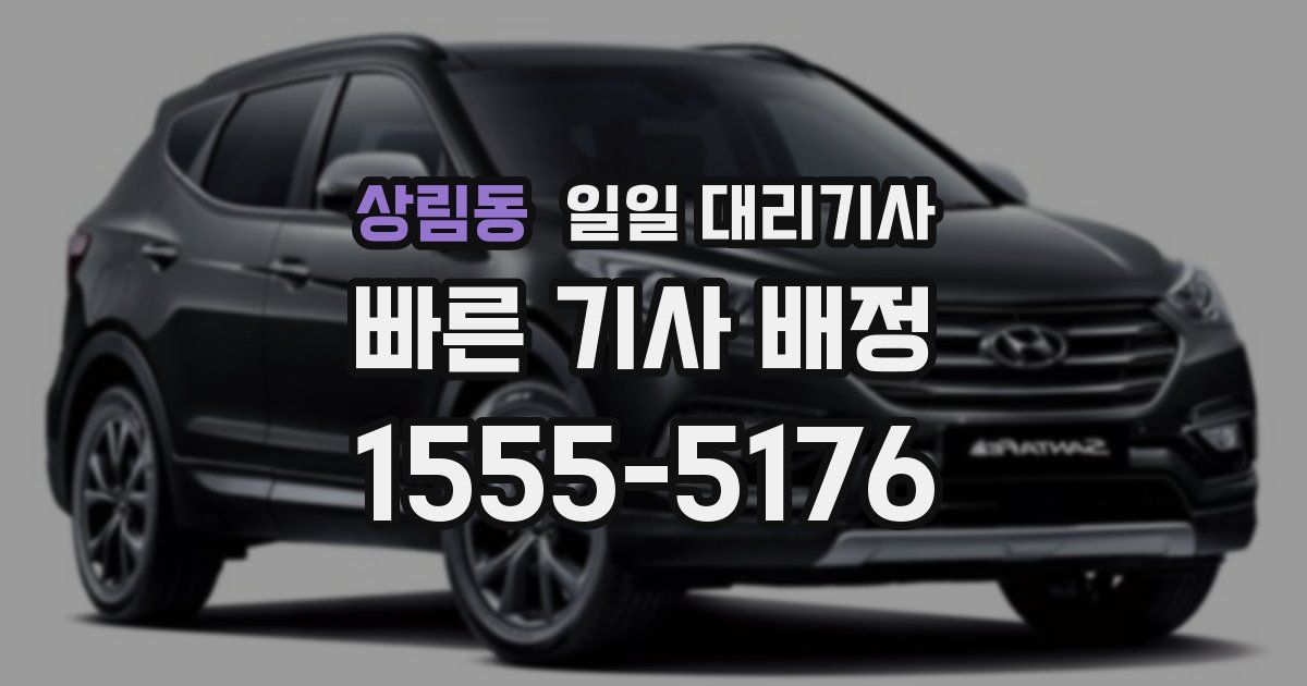 상림동 일일 대리기사