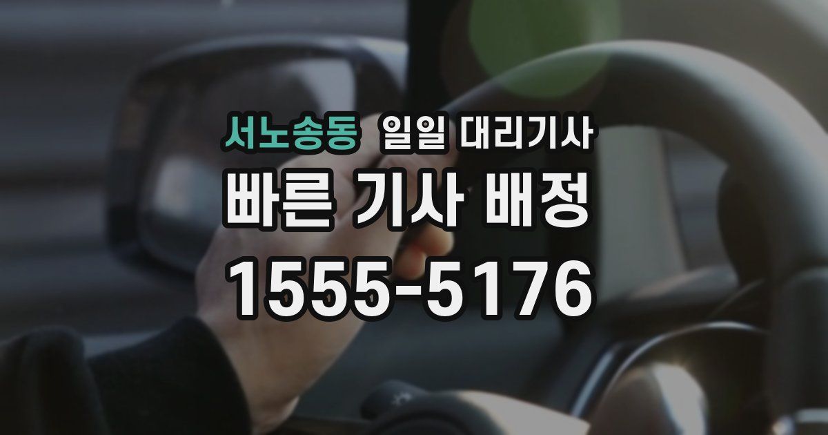 서노송동 일일 대리기사