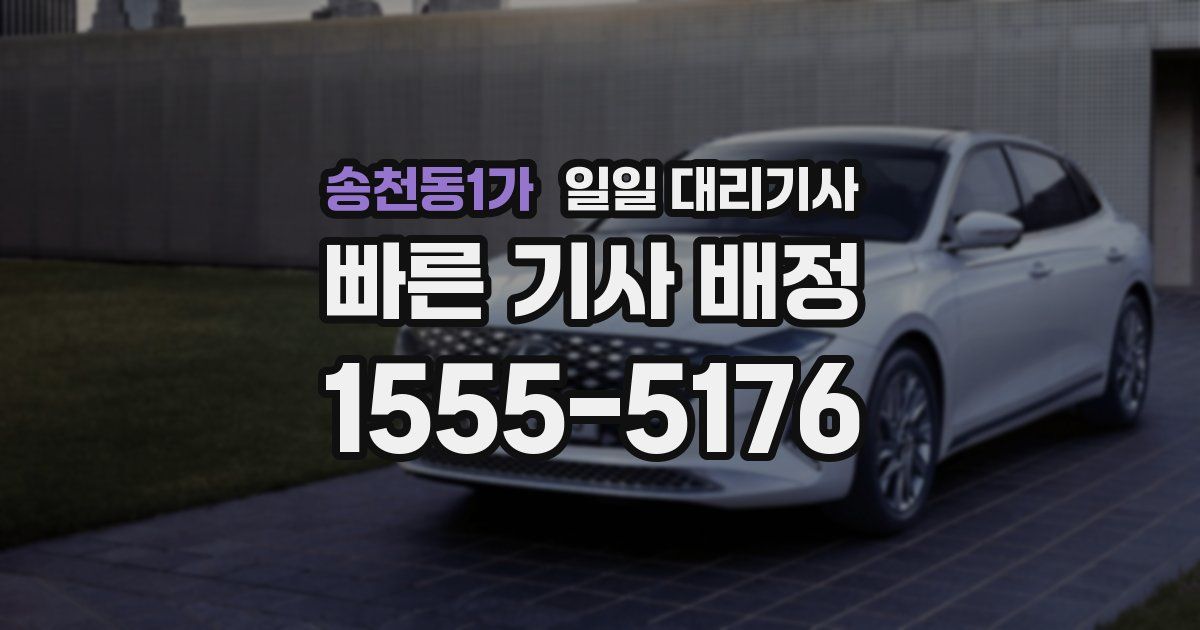 송천동1가 일일 대리기사