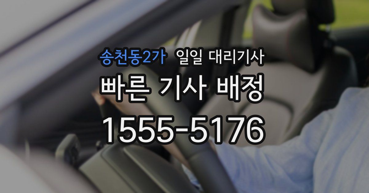 송천동2가 일일 대리기사