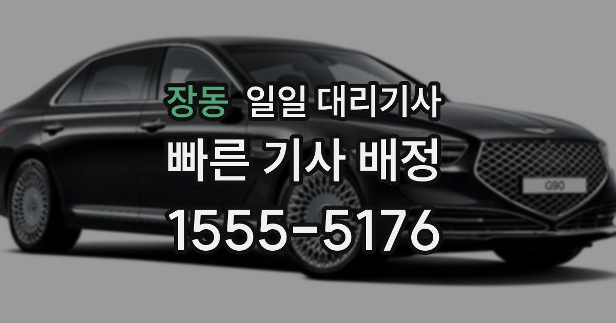 장동 일일 대리기사