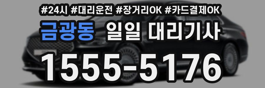 금광동 일일 대리기사