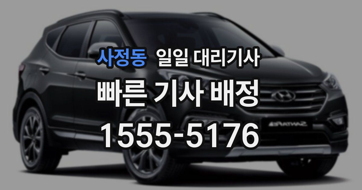 사정동 일일 대리기사