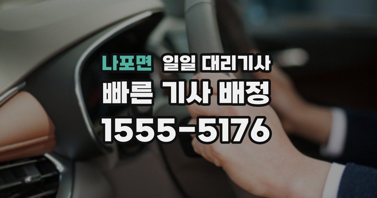 나포면 일일 대리기사