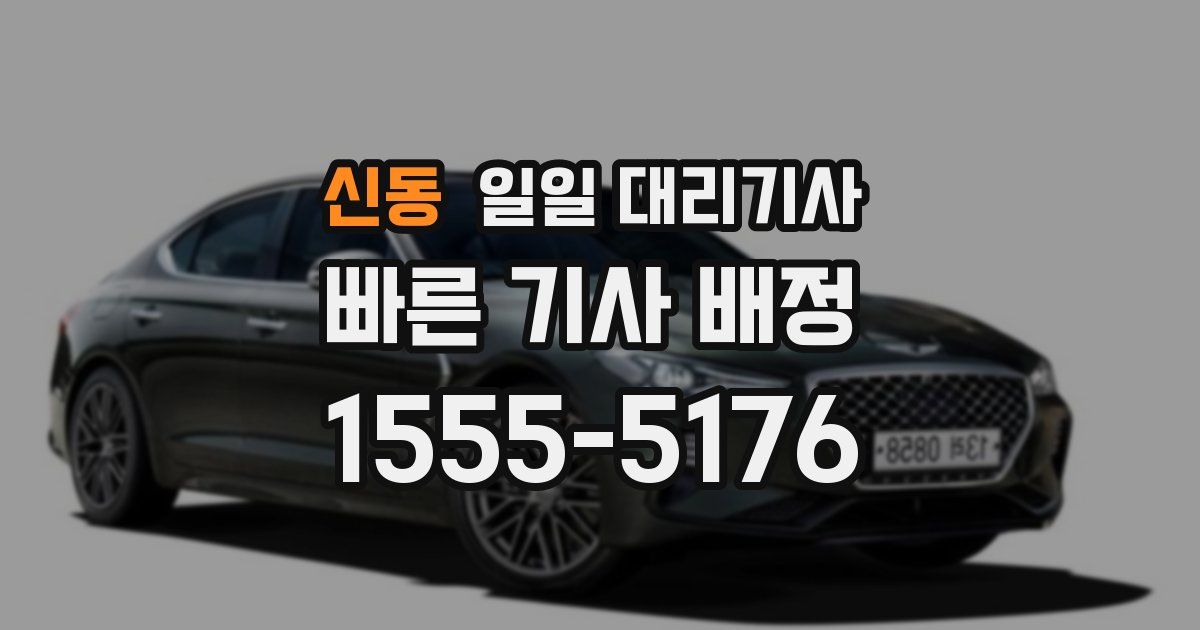 신동 일일 대리기사