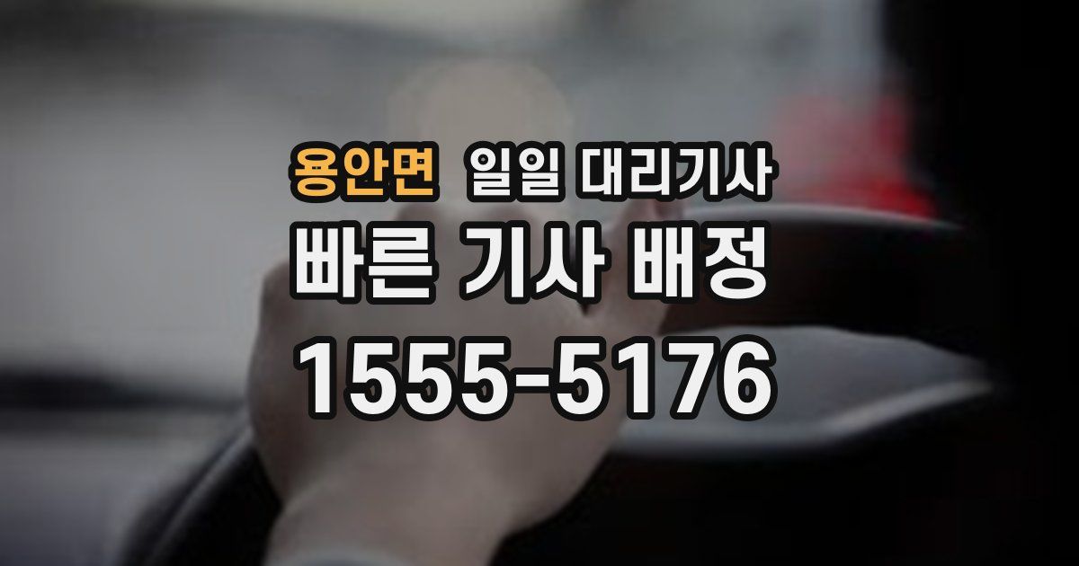 용안면 일일 대리기사