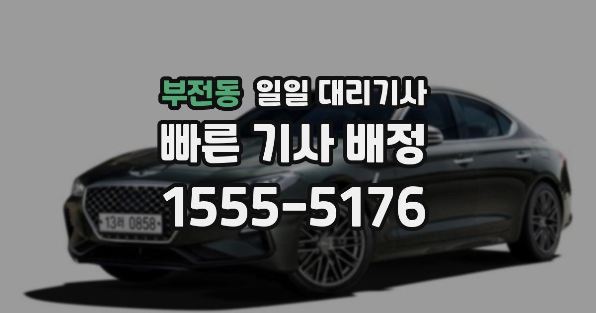 부전동 일일 대리기사