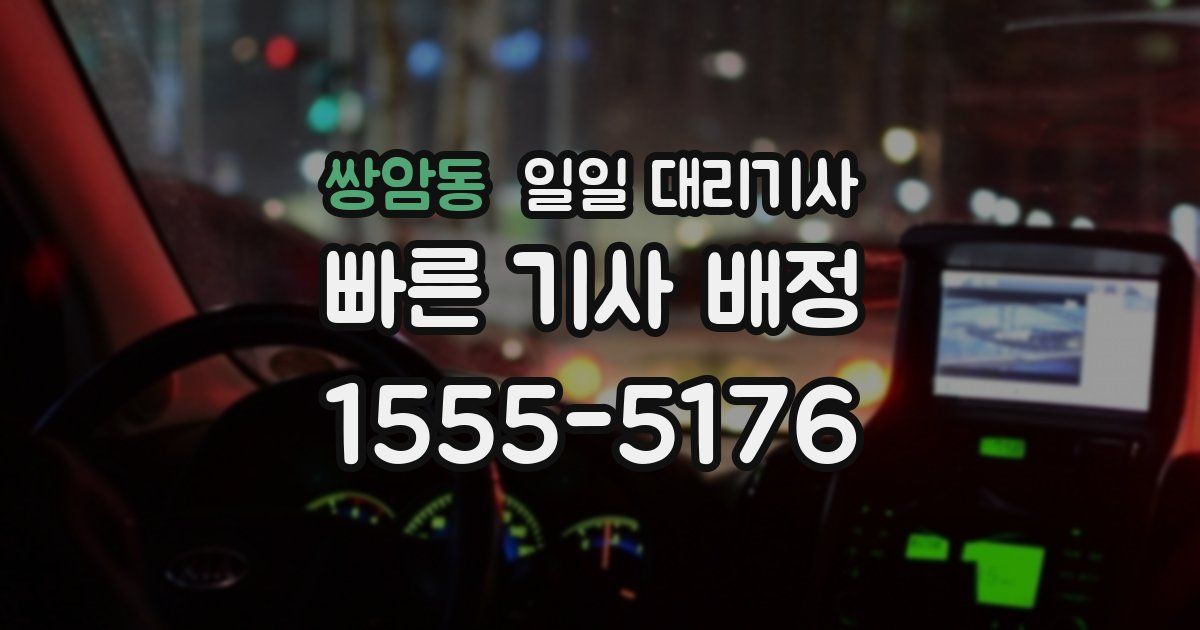 쌍암동 일일 대리기사