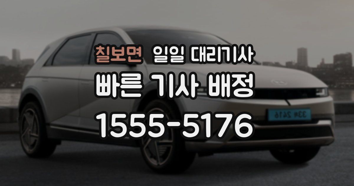 칠보면 일일 대리기사