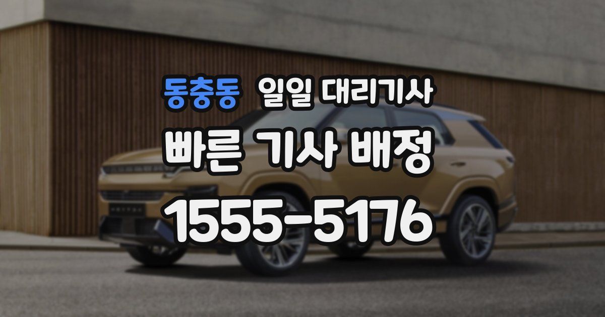 동충동 일일 대리기사