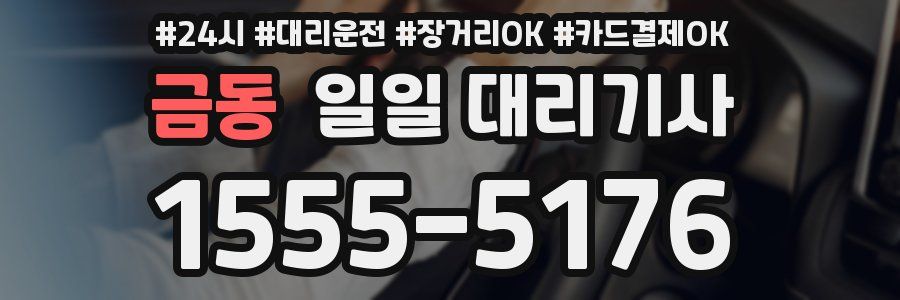 금동 일일 대리기사