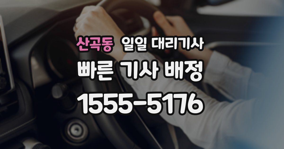 산곡동 일일 대리기사