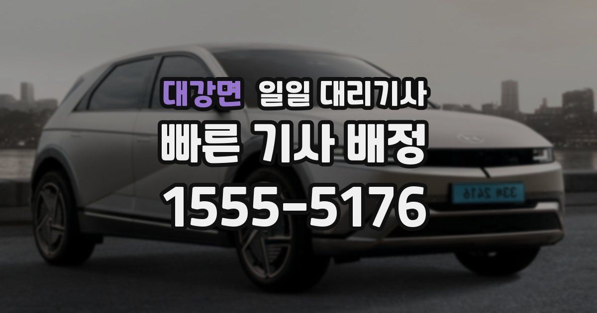 대강면 일일 대리기사