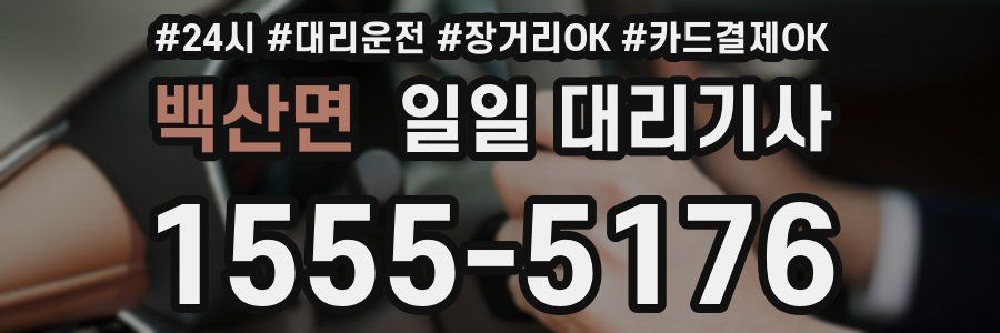 백산면 일일 대리기사
