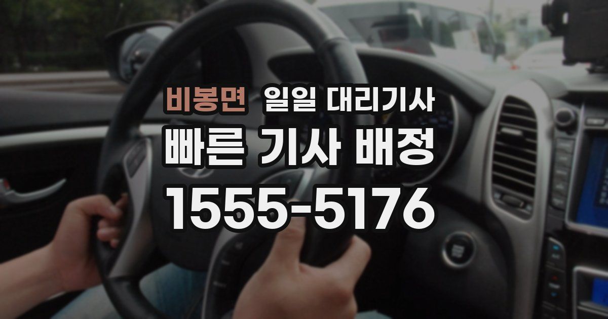 비봉면 일일 대리기사