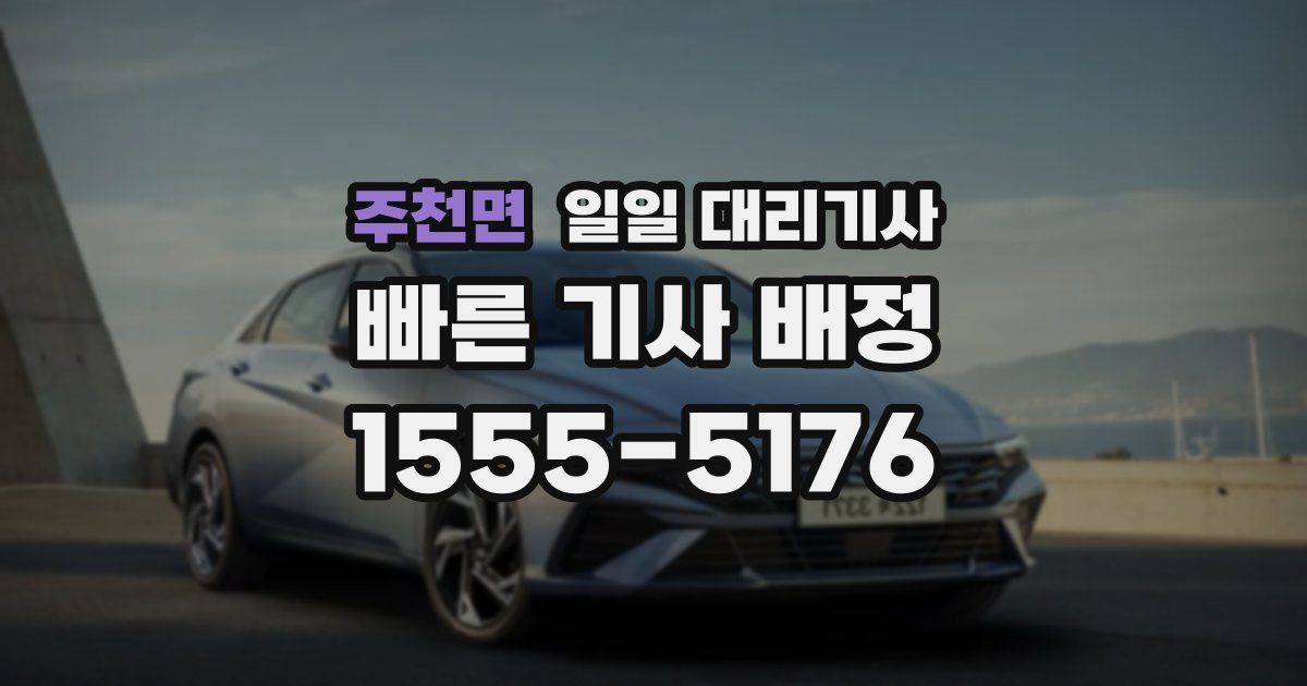 주천면 일일 대리기사