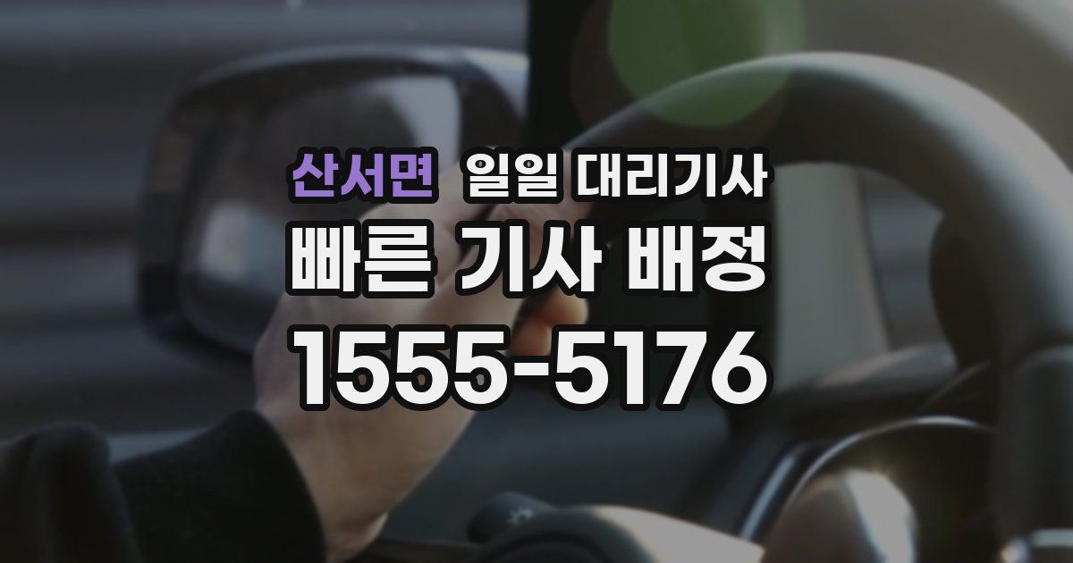 산서면 일일 대리기사