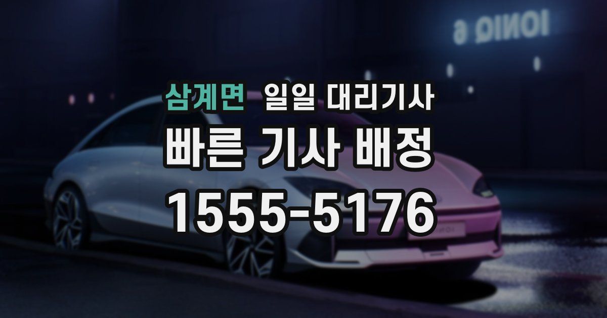 삼계면 일일 대리기사
