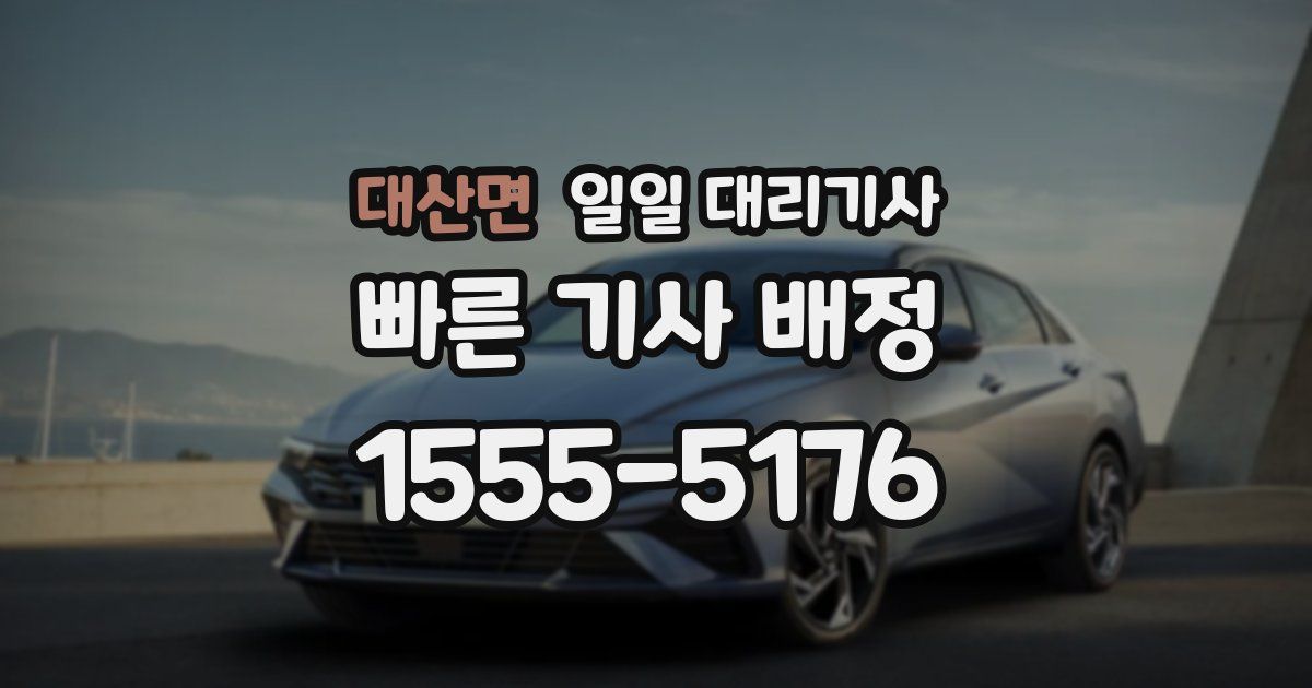 대산면 일일 대리기사