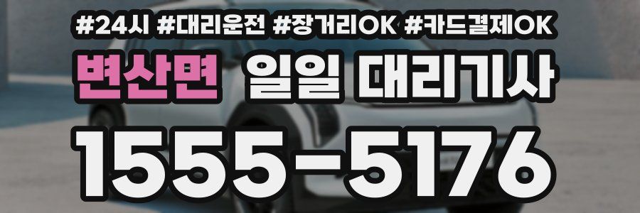 변산면 일일 대리기사