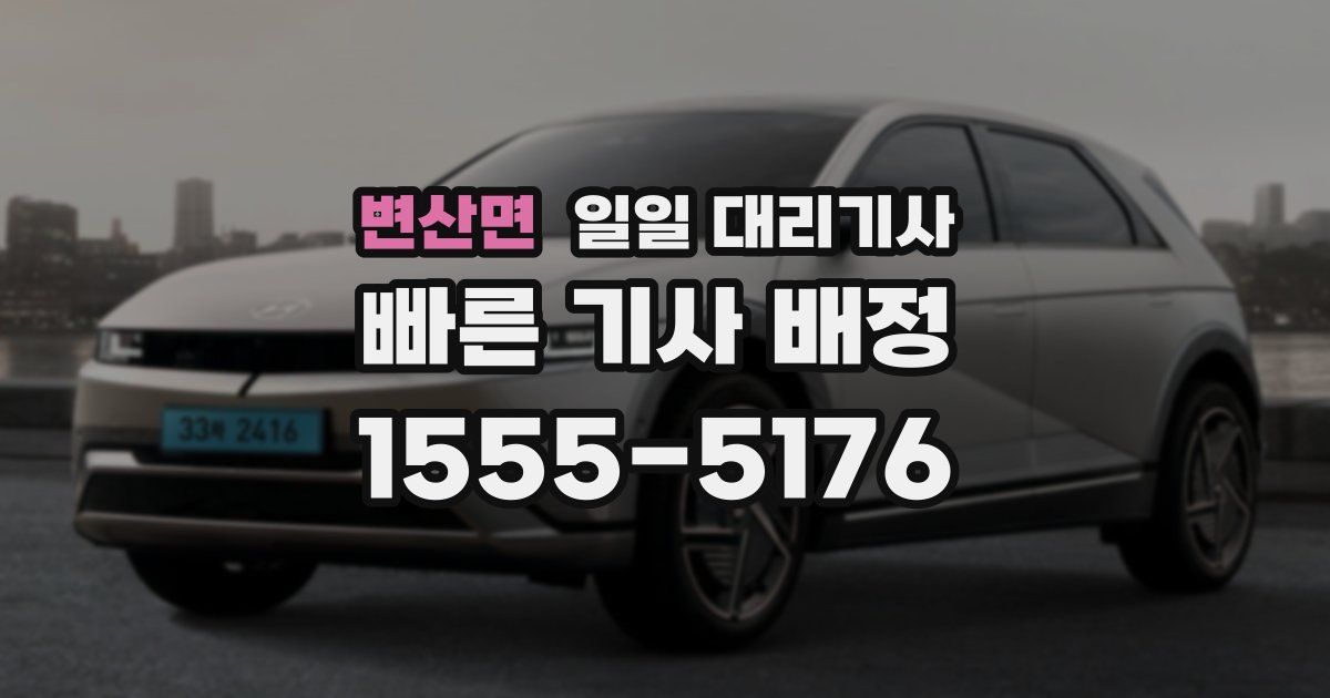 변산면 일일 대리기사