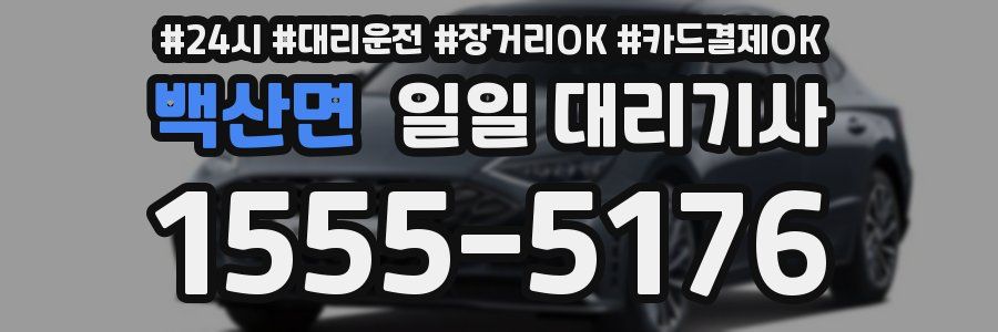 백산면 일일 대리기사
