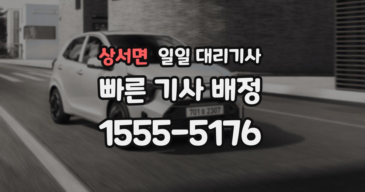 상서면 일일 대리기사