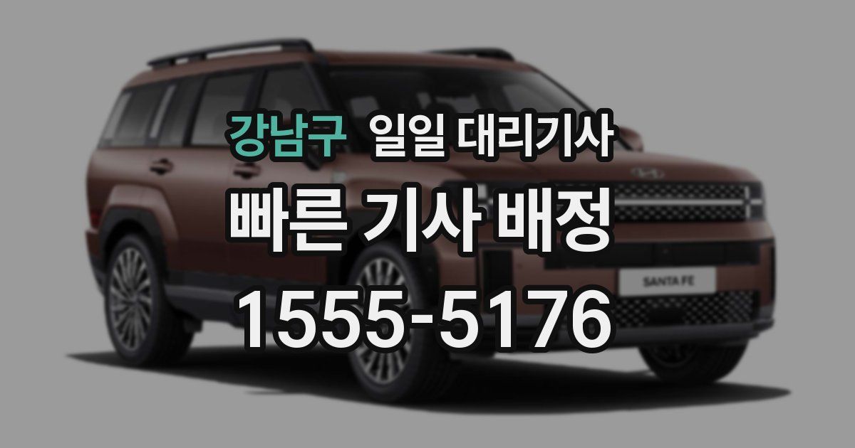 강남구 일일 대리기사