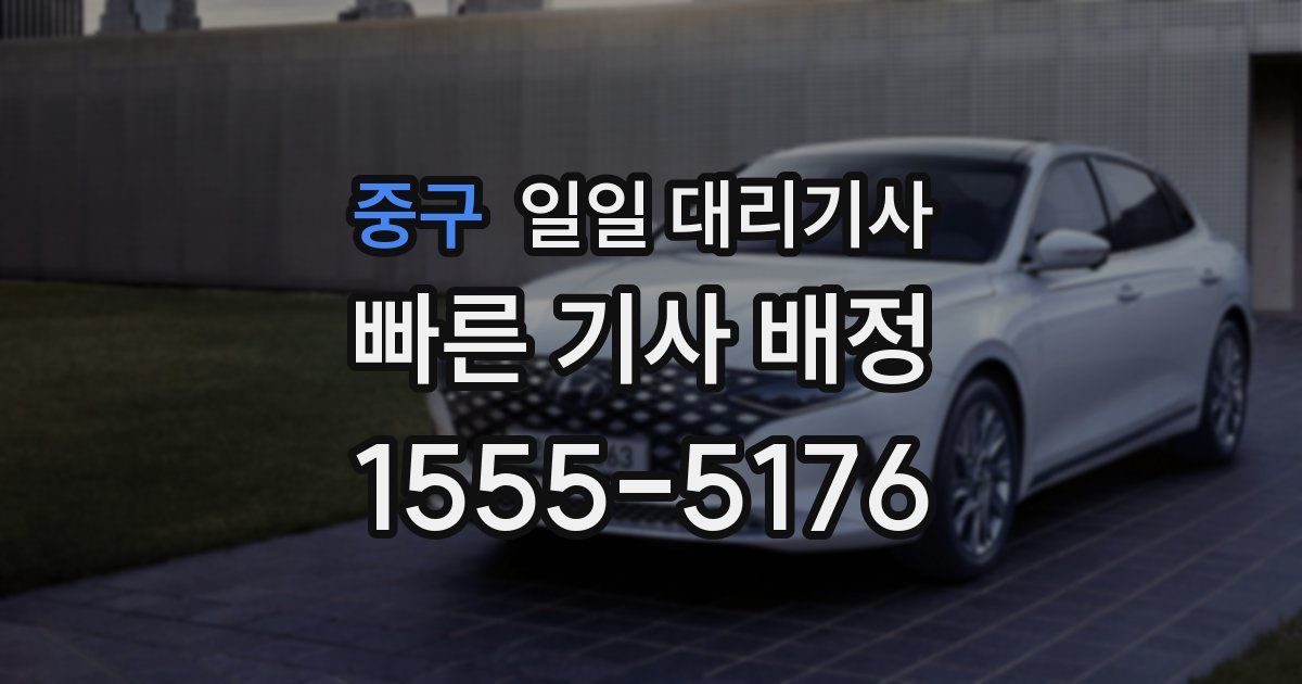 중구 일일 대리기사