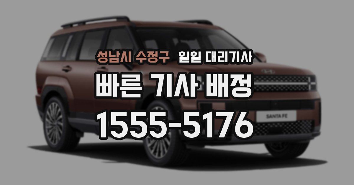성남시 수정구 일일 대리기사