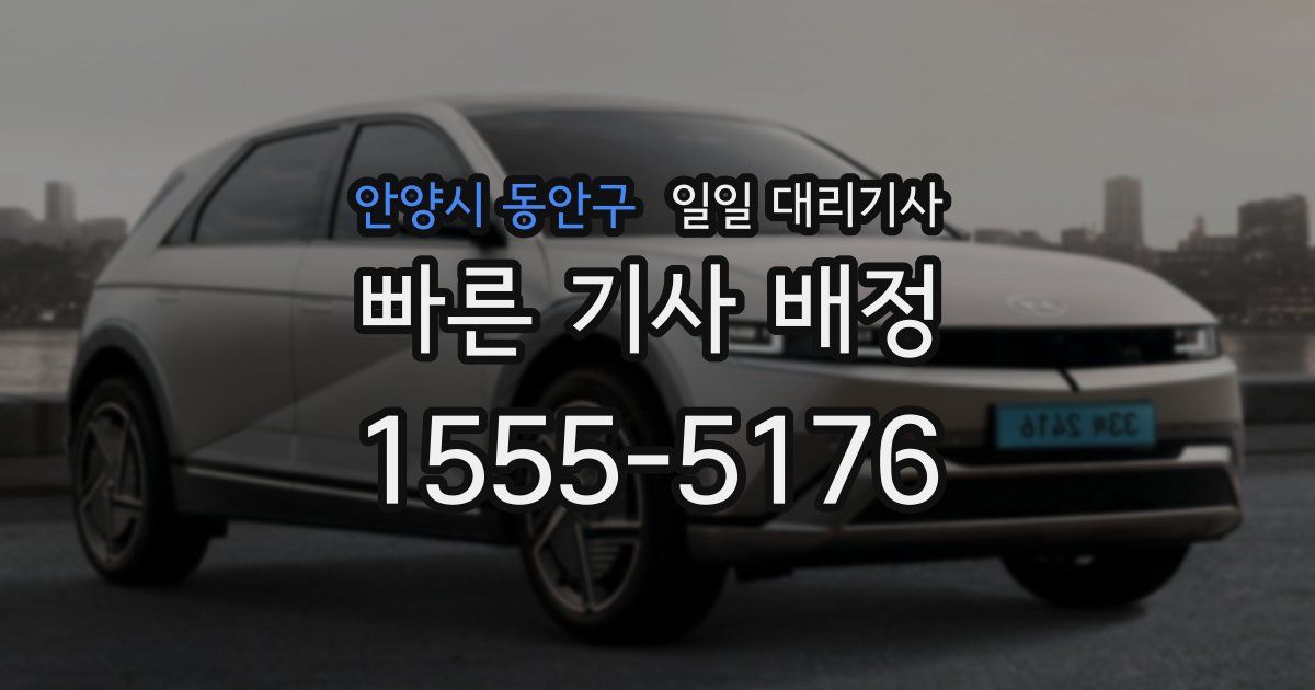 안양시 동안구 일일 대리기사