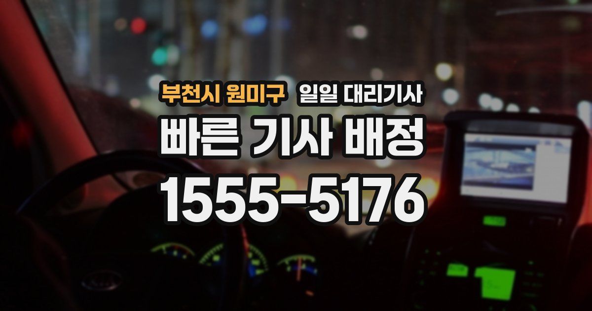 부천시 원미구 일일 대리기사