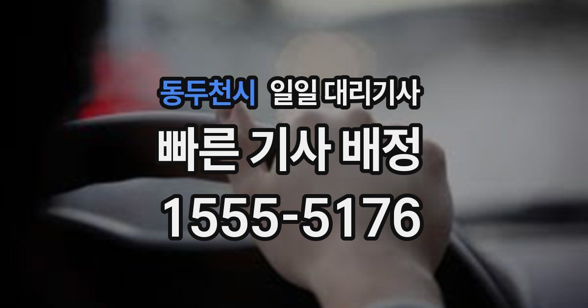 동두천시 일일 대리기사