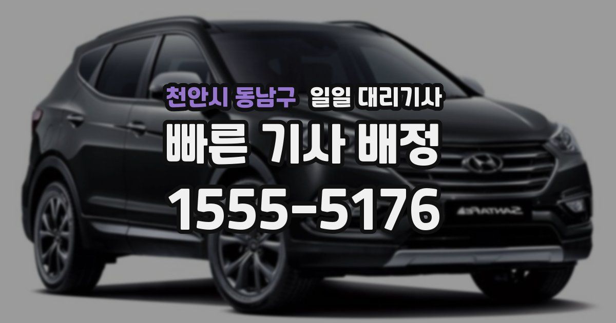 천안시 동남구 일일 대리기사