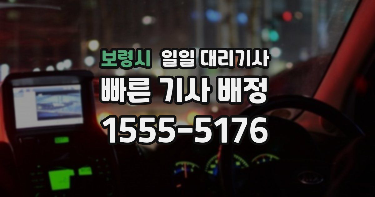 보령시 일일 대리기사