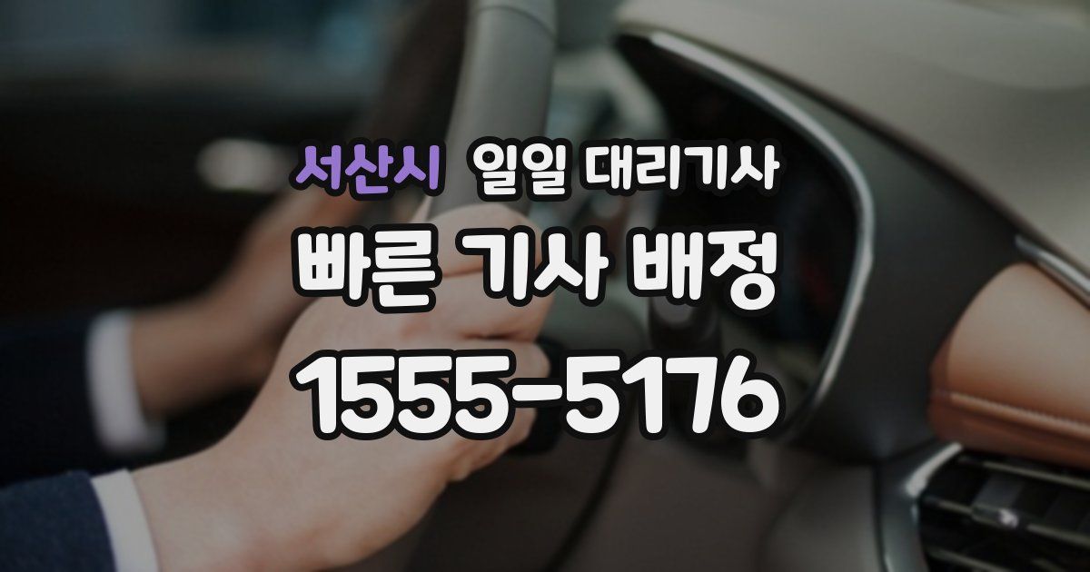 서산시 일일 대리기사