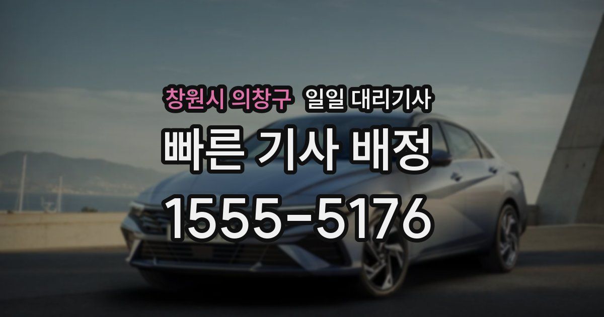 창원시 의창구 일일 대리기사