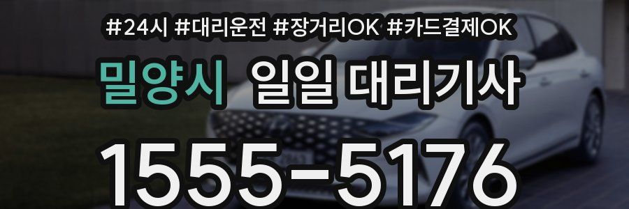 밀양시 일일 대리기사