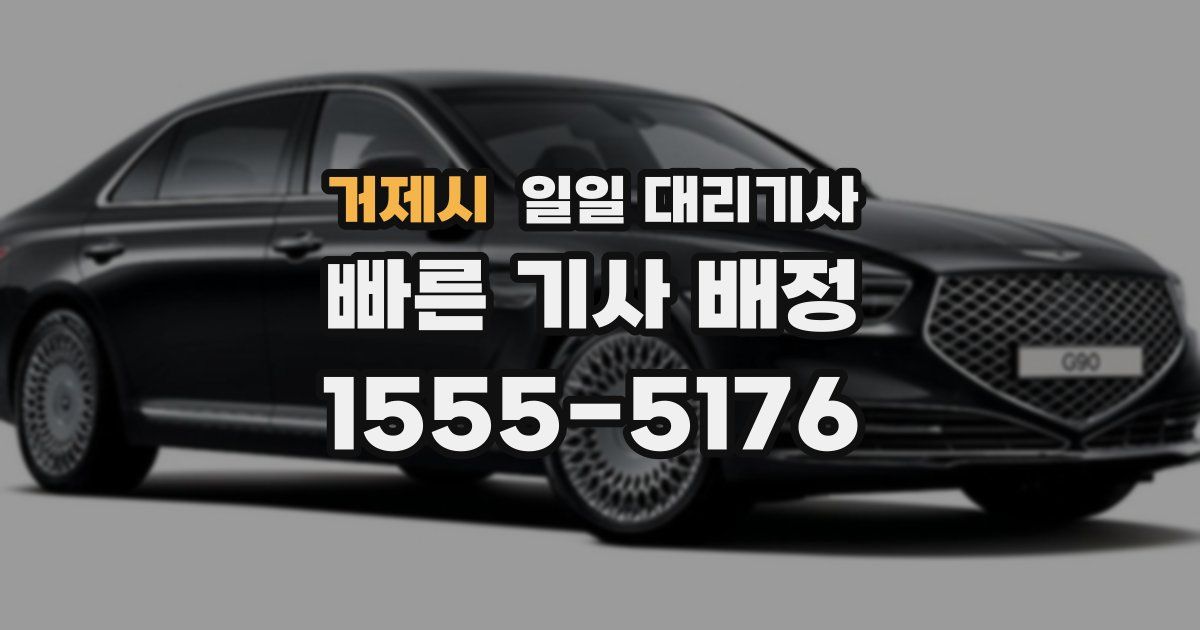 거제시 일일 대리기사
