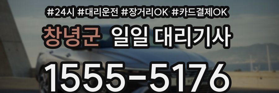 창녕군 일일 대리기사